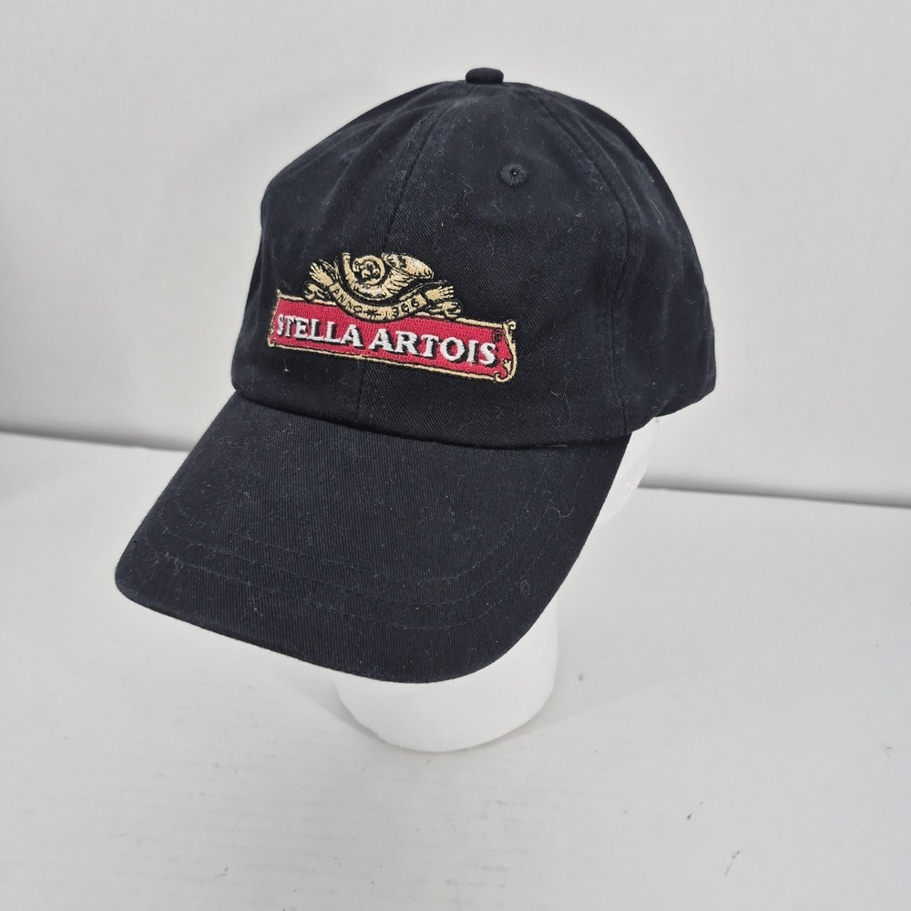 Stella Artois Strapback Baseball Cap Black One Size Adjustable 6‎ Panel